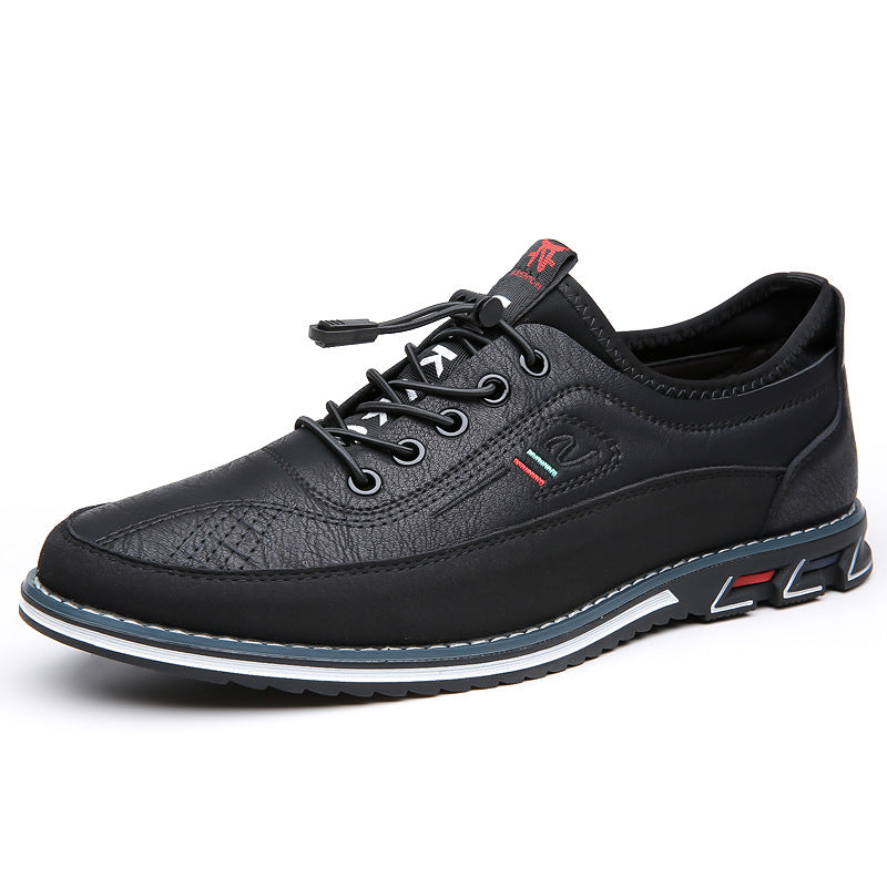 OwenGrid Men's Versatile Soft-soled Casual Leather Shoes