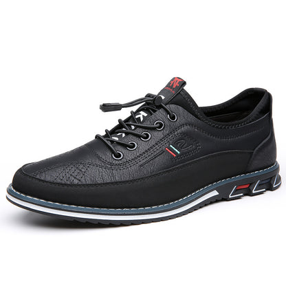 OwenGrid Men's Versatile Soft-soled Casual Leather Shoes