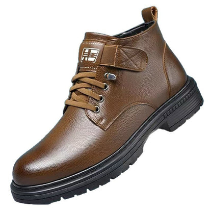 OwenGrid Men's Winter Warm High-Top Soft-Soled Martin Boots