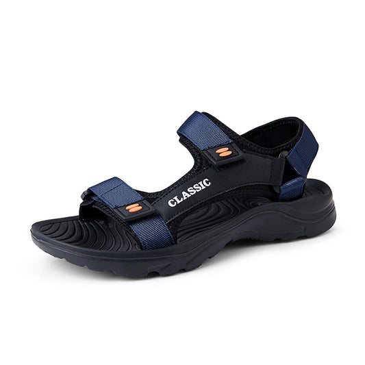 OwenGrid Men's Casual Plain Color Velcro Sport Sandals