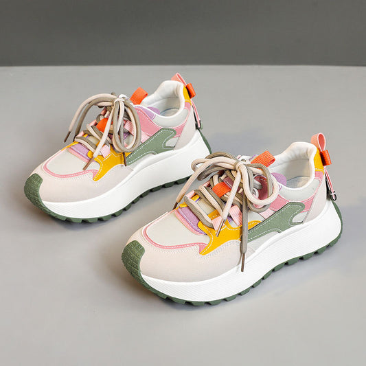 Women's Fashionable Lace Up Low Top Sneakers