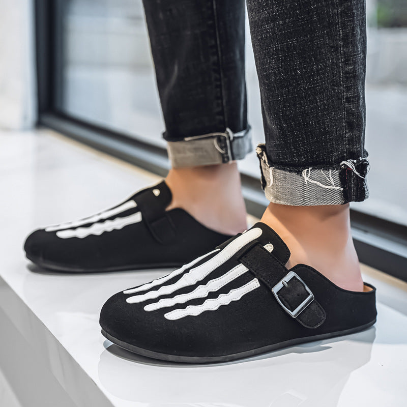 OwenGrid Men's Fashion One-Piece Soft Rubber Half-Slipper