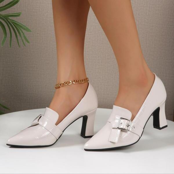 Ladies New Elegant Cowhide High Heels