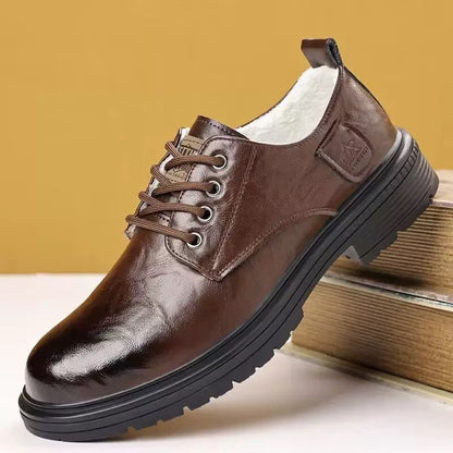 Men's Low-top Cowhide Retro Casual Leather Shoes
