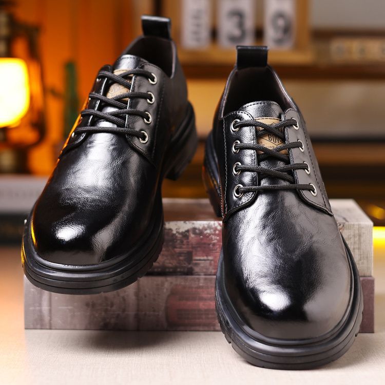Men's Low-top Cowhide Retro Casual Leather Shoes