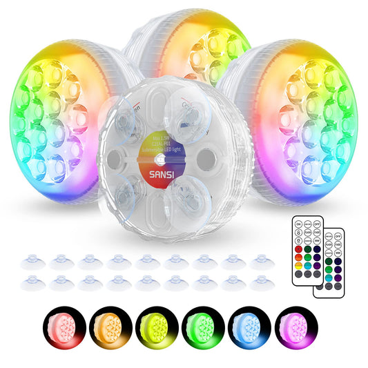 OwenGrid RGB Pool Lights with 16 Colors RF Remote