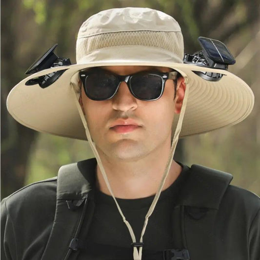 OwenGrid 2025 New Solar Fan Outdoor Fishing Hat