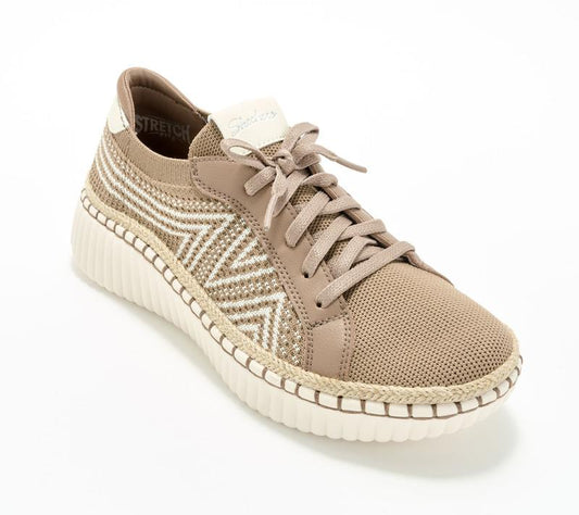 Women's Knit Skechers Lace-Up Sneaker