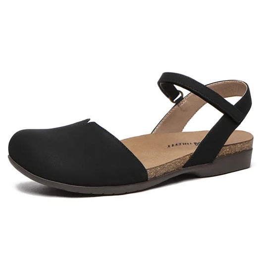 Women's Closed Toe Arch Support Flat Sandals