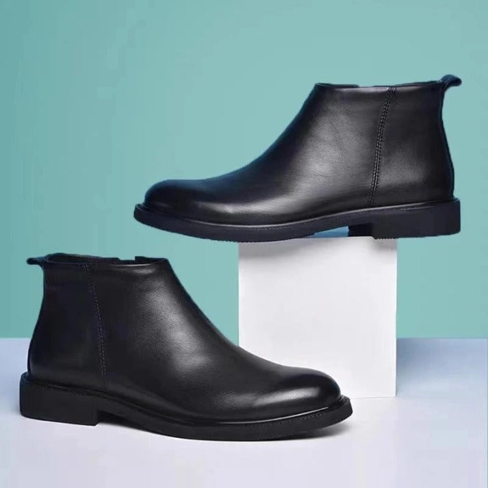 OwenGrid Men's New Comfortable Non Slip Chelsea Leather Shoes
