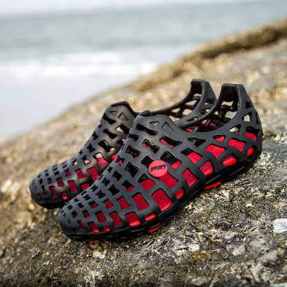 OwenGrid Summer Hollow Breathable Slip-On Sandals