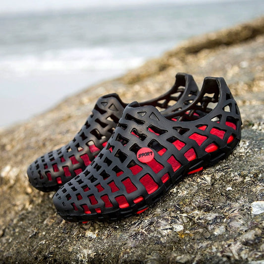 OwenGrid Summer Hollow Breathable Slip-On Sandals