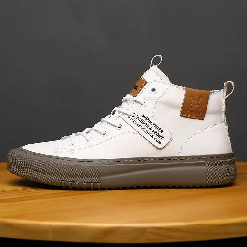 OwenGrid Men's Lace-Up Casual Fashion Mid-Top Sneakers