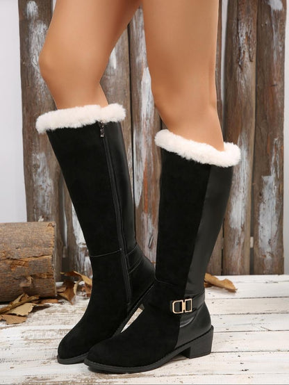 Women's Winter Velvet Long Leg Knight Boots