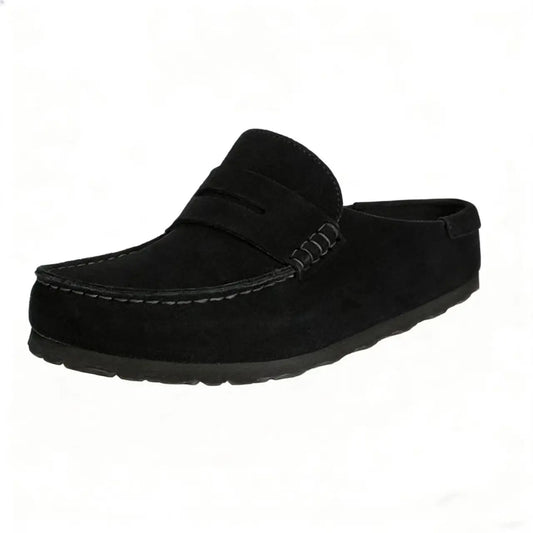 OwenGrid Men's Suede Cork Footbed Mule Loafers