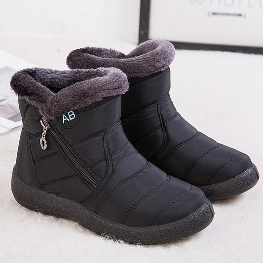 Womens Warm Fur Lined Winter Waterproof Ankle Boots