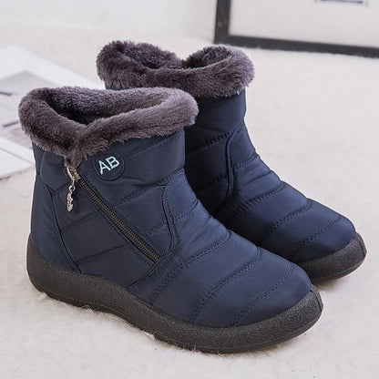 Womens Warm Fur Lined Winter Waterproof Ankle Boots