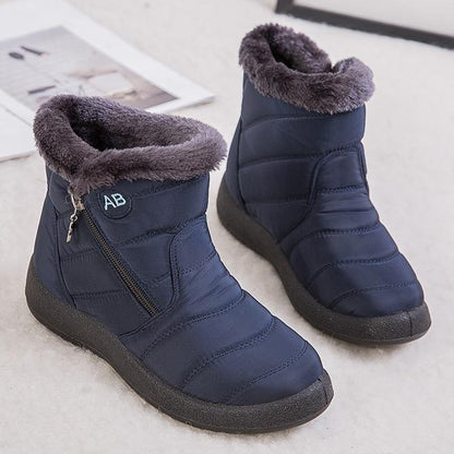 Womens Warm Fur Lined Winter Waterproof Ankle Boots