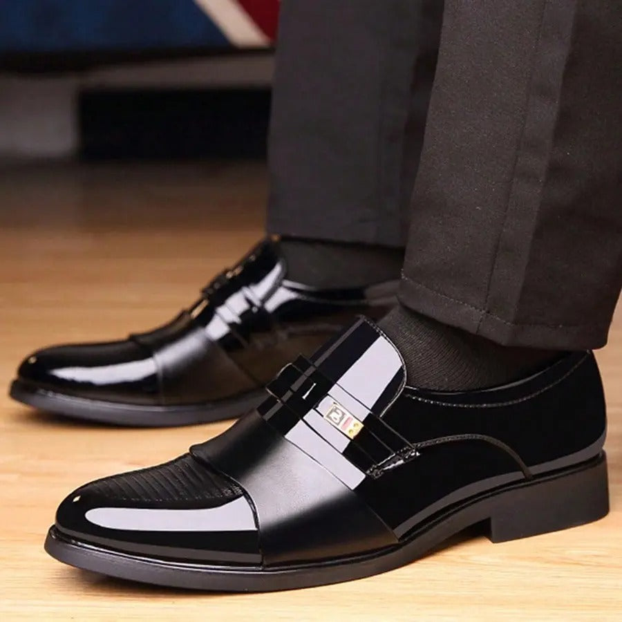 OwenGrid Men's Business Formal Soft Sole Leather Shoes