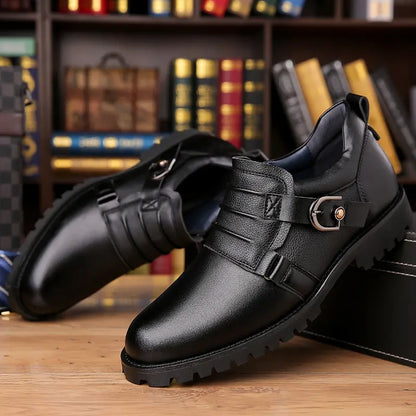 OwenGrid Men's Fashion Metal Decorative Buckle Height Shoes