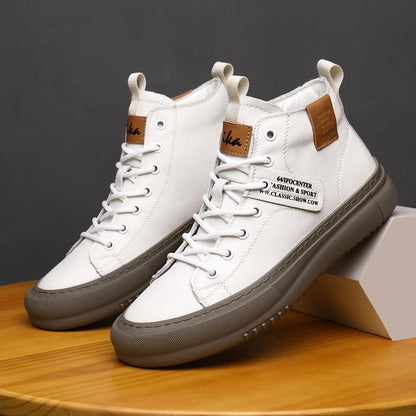OwenGrid Men's Lace-Up Casual Fashion Mid-Top Sneakers