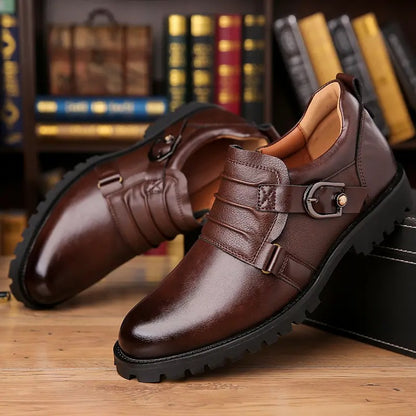 OwenGrid Men's Fashion Metal Decorative Buckle Height Shoes