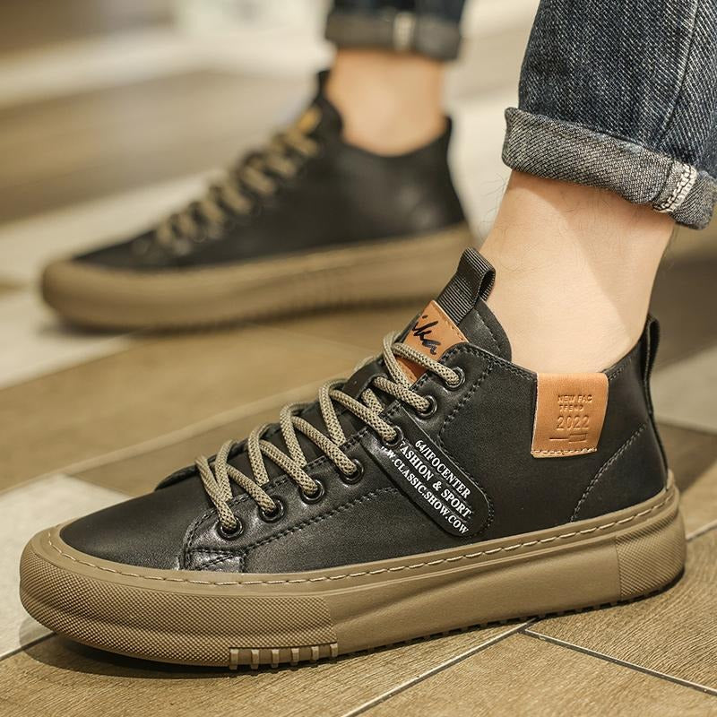 OwenGrid Men's Lace-Up Casual Fashion Mid-Top Sneakers