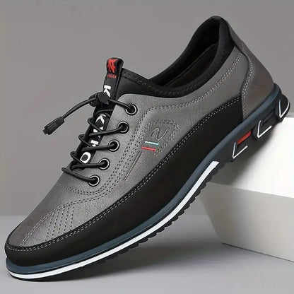 OwenGrid Men's Versatile Soft-soled Casual Leather Shoes