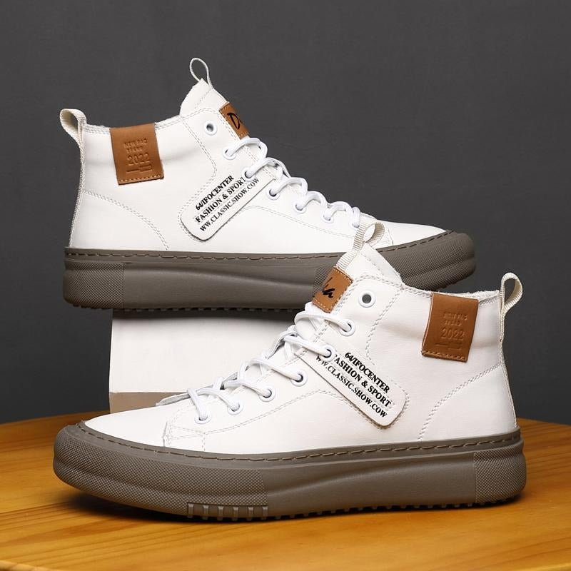 OwenGrid Men's Lace-Up Casual Fashion Mid-Top Sneakers