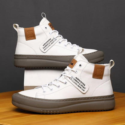 OwenGrid Men's Lace-Up Casual Fashion Mid-Top Sneakers