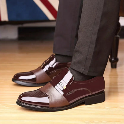 OwenGrid Men's Business Formal Soft Sole Leather Shoes