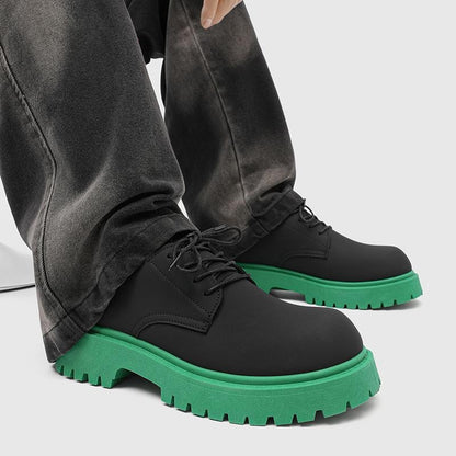 OwenGrid Men's British Style Casual Versatile Leather Shoes