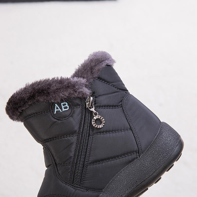 Womens Warm Fur Lined Winter Waterproof Ankle Boots
