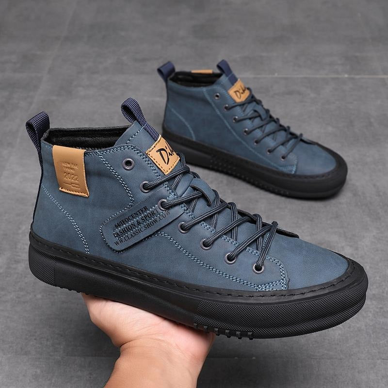 OwenGrid Men's Lace-Up Casual Fashion Mid-Top Sneakers