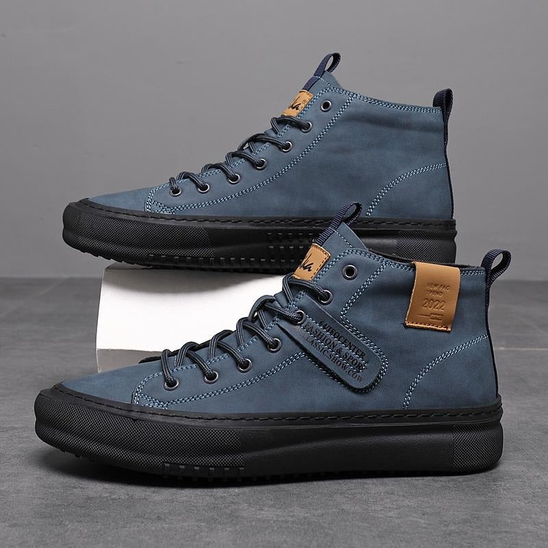 OwenGrid Men's Lace-Up Casual Fashion Mid-Top Sneakers