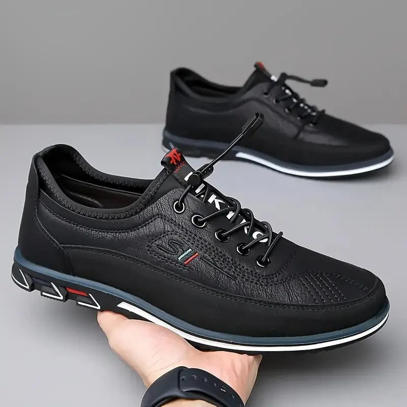 OwenGrid Men's Versatile Soft-soled Casual Leather Shoes
