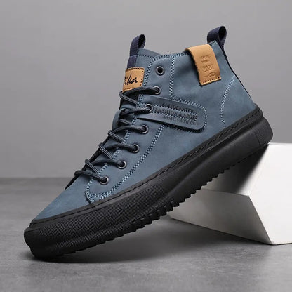 OwenGrid Men's Lace-Up Casual Fashion Mid-Top Sneakers