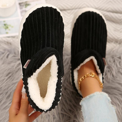 Plush Warm Indoor Outdoor Ankle Bootie Memory Foam Anti-Slip Shoes