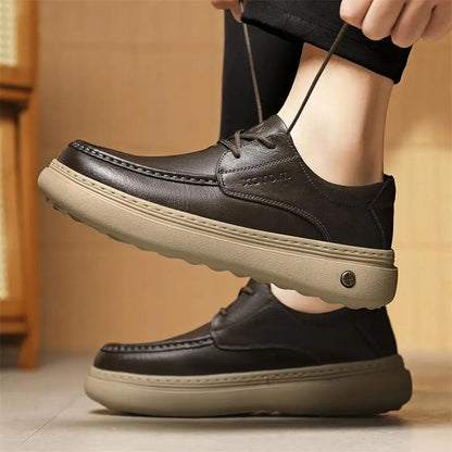 OwenGrid Men's Handcrafted Lace-up Versatile Shoes