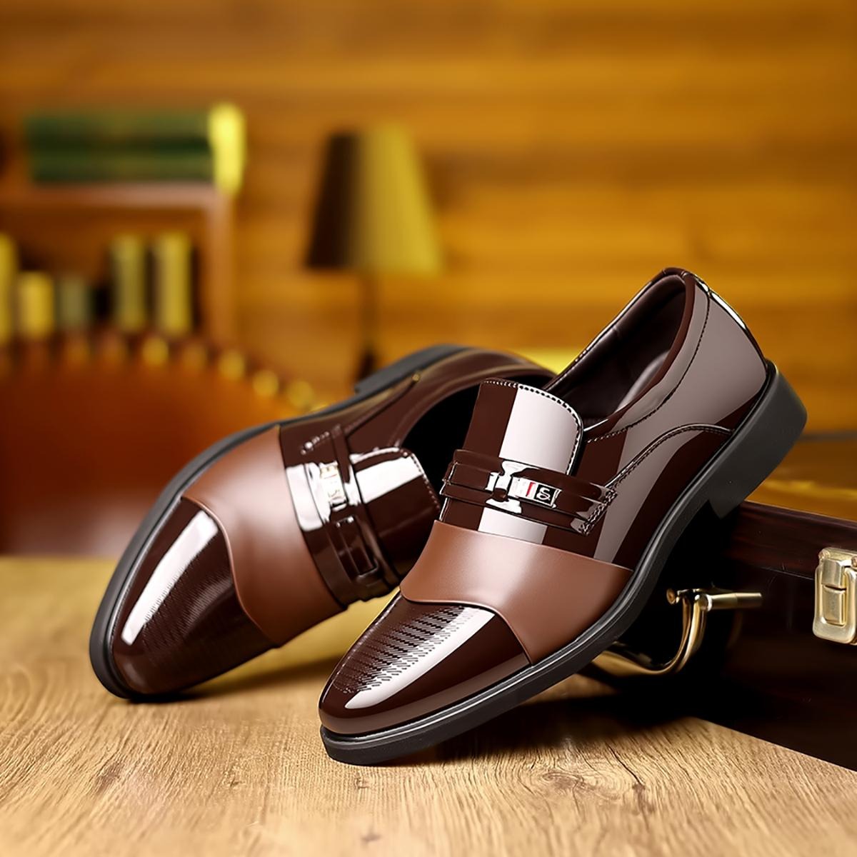 OwenGrid Men's Business Formal Soft Sole Leather Shoes