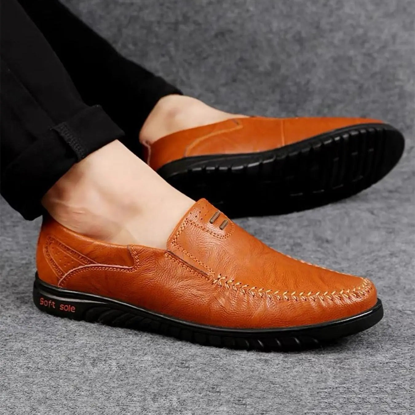 OwenGrid Men's Retro Soft and Lightweight Loafers