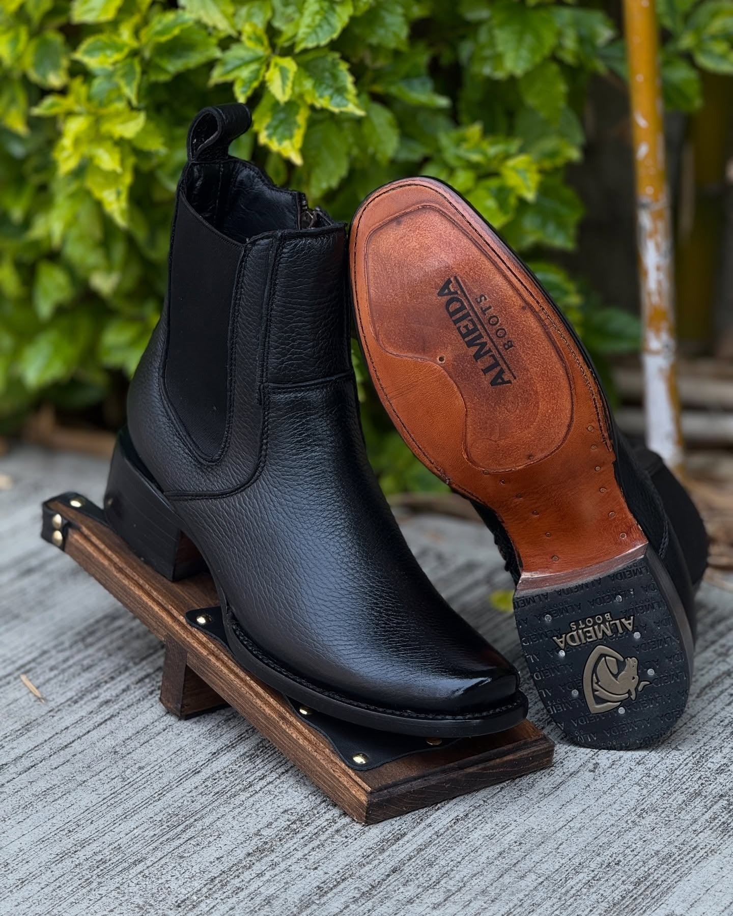 Men's New Model Original Deerskin Cowboy Boots