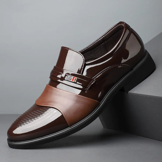 OwenGrid Men's Business Formal Soft Sole Leather Shoes