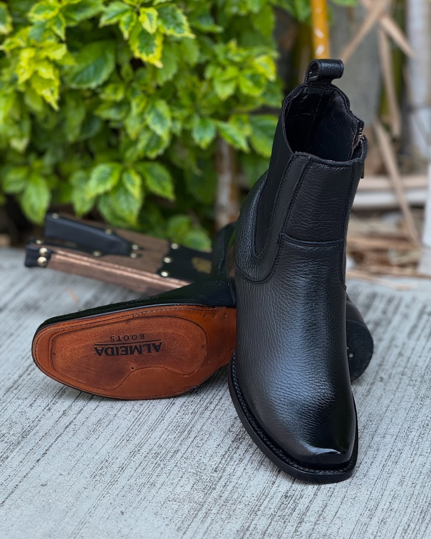 Men's New Model Original Deerskin Cowboy Boots