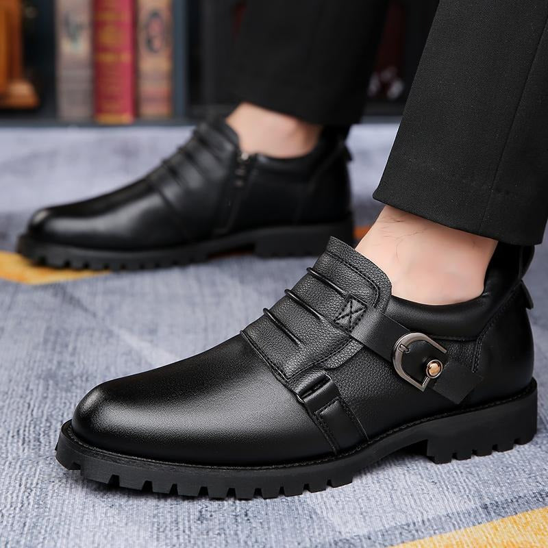 OwenGrid Men's Fashion Metal Decorative Buckle Height Shoes