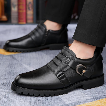 OwenGrid Men's Fashion Metal Decorative Buckle Height Shoes