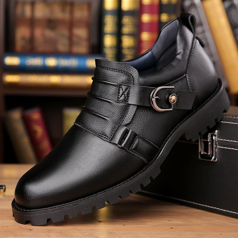 OwenGrid Men's Fashion Metal Decorative Buckle Height Shoes