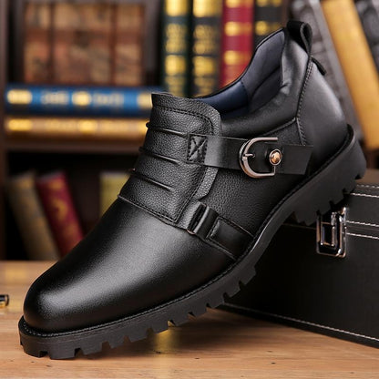 OwenGrid Men's Fashion Metal Decorative Buckle Height Shoes