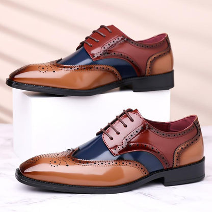 OwenGrid Men’s Wingtip Oxford Brogue Detailing Dress Shoes