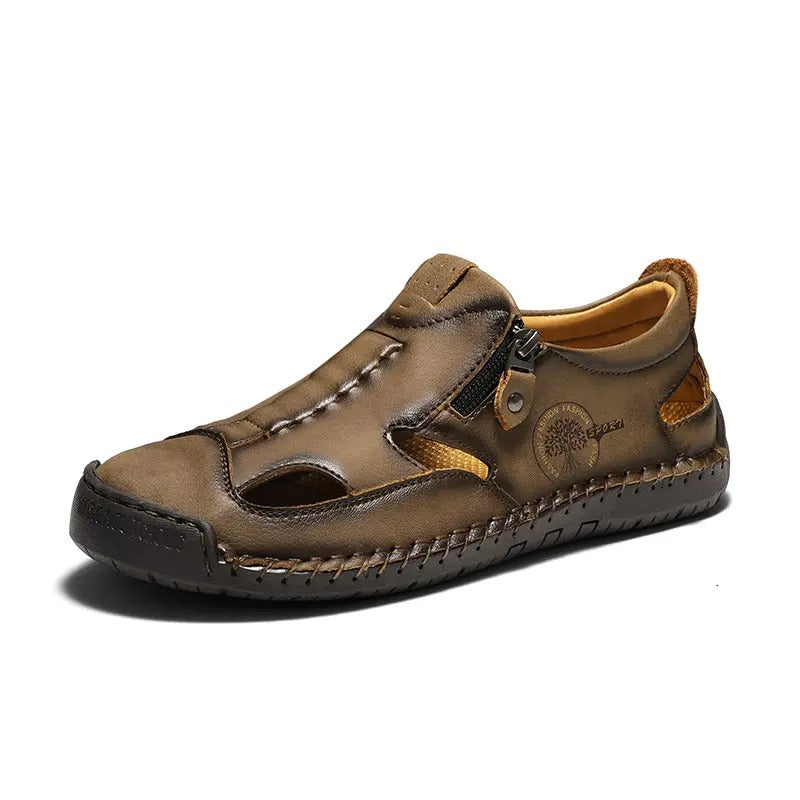 OwenGrid Men's Stitched Slippers Outdoor Sandals